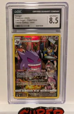 POKEMON GENGAR TG06/TG30 LOST ORIGIN TRAINER GALLARY HOLO CGC 8.5 NM/MINT+ - Image 1