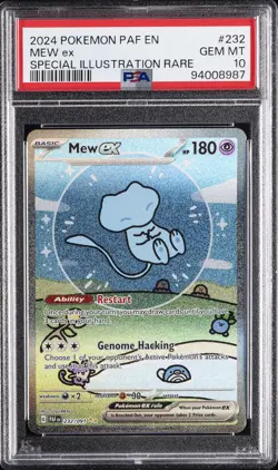 2024 POKEMON PAF EN-PALDEAN FATES SPECIAL ILLUSTRATION RARE #232 MEW EX PSA 10 - Image 1
