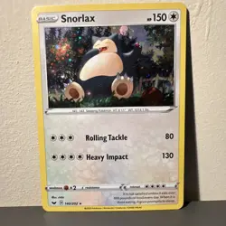 SNORLAX 140/202 SWORD & SHIELD BASE SET POKEMON (PROMO COSMOS HOLO, NM) - Image 1