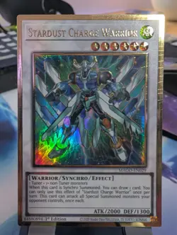 YuGiOh! Stardust Charge Warrior MAGO-EN029 Gold Rare 1st Ed* - Image 1