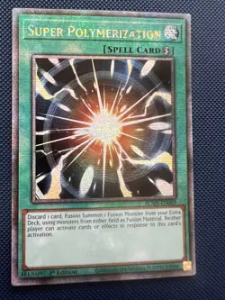 YUGIOH SUPER POLYMERIZATION BLMR-EN089 QUARTER CENTURY SECRET RARE 1ST EDI NM - Image 1