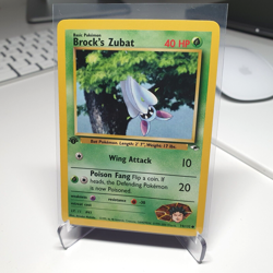 Pokemon card Brock's Zubat 1st Edition 74/132 Gym Heroes Near Mint - Image 1