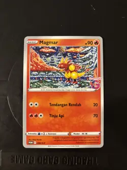 Pokemon Indonesia Gramedia Promo Card Magmar 296/S-P Stamped - Image 1