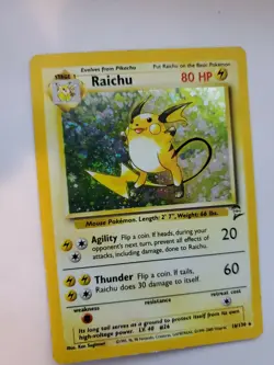 Raichu Base Set 2 Holo Pokemon Card Jungle Fossil WOTC - Image 2