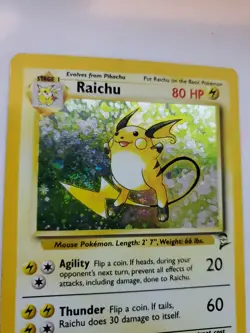 Raichu Base Set 2 Holo Pokemon Card Jungle Fossil WOTC - Image 5