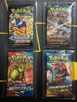 Pokemon Sun & Moon Cosmic Eclipse Guardians Rising Crown Zenith Pack Card Lot - Image 3
