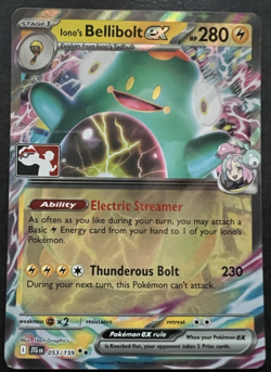 Iono's Bellibolt Ex 53/159 Prize Pack Series Stamped Card - Image 1