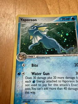 Pokemon Pop Series 3 Vaporeon MP 2006 Card Holo Rare - Image 2