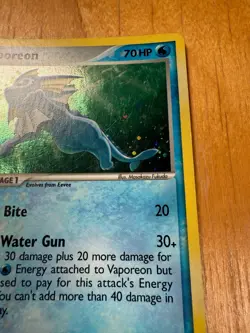 Pokemon Pop Series 3 Vaporeon MP 2006 Card Holo Rare - Image 3