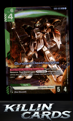 Gundam Deathscythe (GD01-025) GD01-025 Gundam Card Game Legend Rare Newtype Risi - Image 1