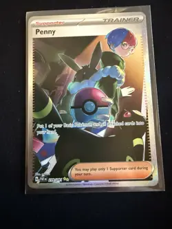 Pokemon TCG Penny Special Illustration Rare Card Paldean Fates 239/091 - Image 1