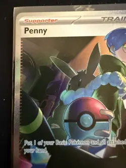 Pokemon TCG Penny Special Illustration Rare Card Paldean Fates 239/091 - Image 3