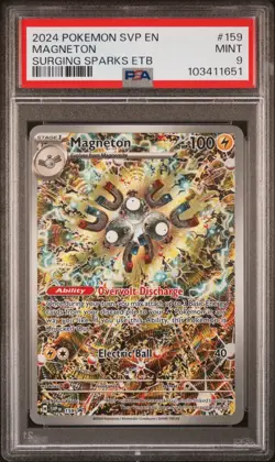 2024 POKEMON SVP EN-SV BLACK STAR PROMO #159 MAGNETON PSA 9 - Image 1
