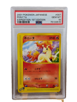Ponyta 007/128 PSA 10 Japanese Expedition 1st Edition 2001 Pokemon TCG Card MINT - Image 1