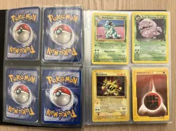 Pokemon TCG WOTC Vintage Cards in binder including holos and 1st edition - Image 2
