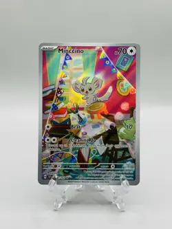 🔥Pokemon TCG-Minccino-182/162-Sv05: Temporal Forces-Holo-Illustration-M/NM!🔥 - Image 1