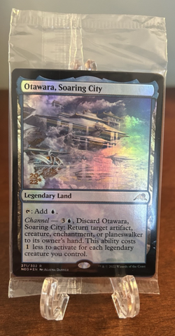 Otawara, Soaring City Foil Prerelease Promo Near Mint NEO Still Sealed MTG Magic - Image 1