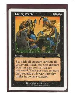 LIVING DEATH Tempest Battle Royale Magic ENGLISH White Border MTG LP - Image 1