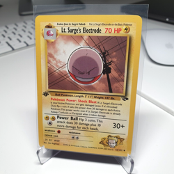 Pokemon card Lt. Surge's Electrode 1st Edition 52/132 Gym Challenge Near Mint - Image 1
