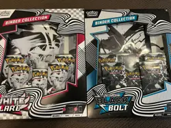 Pokemon TCG - Black Bolt & White Flare Binder Collections Set Of Two New Sealed - Image 1