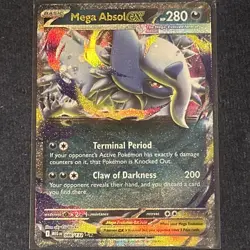 Pokemon TCG Mega Absol ex 086/132 Me01: Mega Evolution Holo Rare Near Mint NM - Image 3