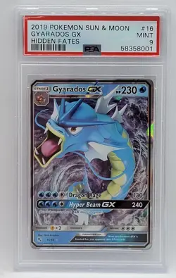 2019 Pokemon Sun & Moon Hidden Fates #16 - PSA Mint 9 - GYARADOS GX - Image 1