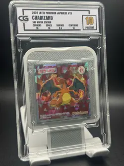 CG Pristine 10 2022 LOTTE POKEMON JAPANESE #13 CHARIZARD S&V WAFER STICKER - Image 1