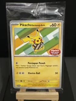 Pokemon Card Pikachu 101/SV-P BERKEMEJA BATIK PIKACHU'S INDONESIA JOURNEY 2024 - Image 1