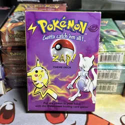 Zap Theme Deck 1999 Base Set Theme Deck Vintage WOTC Pokemon Card TCG - Image 1