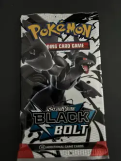 Heavy 22.58g Pokemon TCG SV 10.5 Black Bolt Booster Pack Sealed! - Image 2