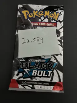 Heavy 22.58g Pokemon TCG SV 10.5 Black Bolt Booster Pack Sealed! - Image 4