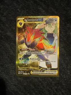 Pokemon N's Zoroark ex 189/159 Journey Together Gold Hyper Rare Full Art Holo NM - Image 1
