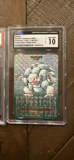 Golem #076 Green Prism CGC 10 - 1996 Pokemon Bandai Carddass Vending Part 1 - Image 1