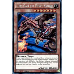 Lord Gaia the Fierce Knight Yu-Gi-Oh! MVP1-ENS50 1st Secret Rare - Image 1