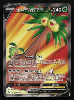 Alolan Exeggutor V 071/078 Ultra Rare Pokemon GO Pokemon Card - Image 1