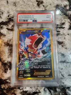 Pokemon XY Breakpoint Gyarados EX Secret Rare Card #123 PSA 9 Mint - Image 1