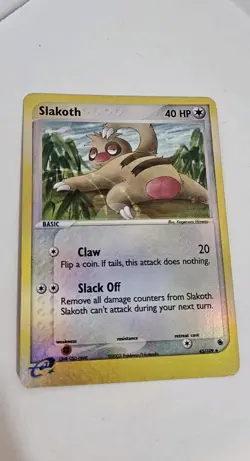 Pokemon Slakoth Card 45/109 Reverse Holo Ruby and Sapphire Set - Image 2