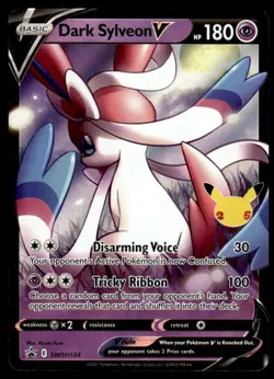 Pokemon TCG SWSH: Sword & Shield Promo Cards #SWSH134 Dark Sylveon V LP+ - Image 1