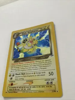 Pokemon Dark Ampharos TCG 1/105 Neo Destiny Holo Rare Unlimited LP/NM Condition - Image 2