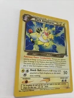 Pokemon Dark Ampharos TCG 1/105 Neo Destiny Holo Rare Unlimited LP/NM Condition - Image 3