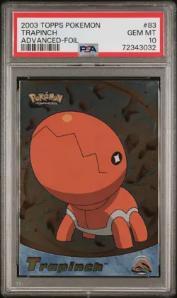 Pokemon Card Trapinch No. 83 Topps Advanced Foil 2003 PSA 10 GEM MINT - Image 1
