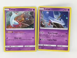 Pokemon Latias SM87 & Latios SM88 Promo Holo Cards - Image 1