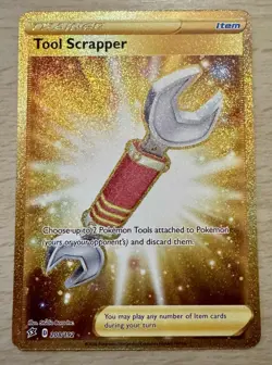 Pokemon TCG Tool Scrapper 208/192 Rebel Clash Secret Rare Gold Card - Image 1