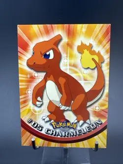 1999 Pokemon Topps TV Animation #5 Charmeleon Card Blue - Image 2