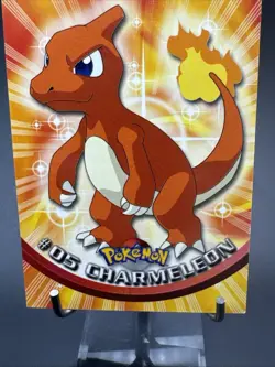 1999 Pokemon Topps TV Animation #5 Charmeleon Card Blue - Image 4