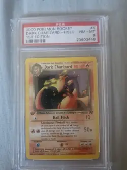 Pokemon Dark Charizard 1st Edition Holo Team Rocket 4/82 Psa 8 With Swirl - Image 1