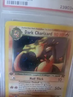 Pokemon Dark Charizard 1st Edition Holo Team Rocket 4/82 Psa 8 With Swirl - Image 3