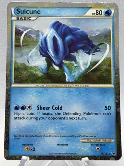 Pokemon Card Suicune HGSS Black Star Promo HGSS21 Holo Promo NM - Image 1