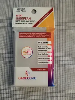 MATTE Mini European Card Game Sleeves 46 x 71mm (50) GameGenic ASMGG1065 RUBY - Image 1