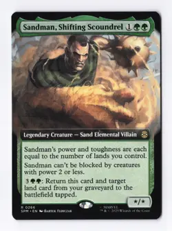 Sandman, Shifting Scoundrel (Extended Art) 266 (R) MTG Marvel's Spider-Man (SPM) - Image 1